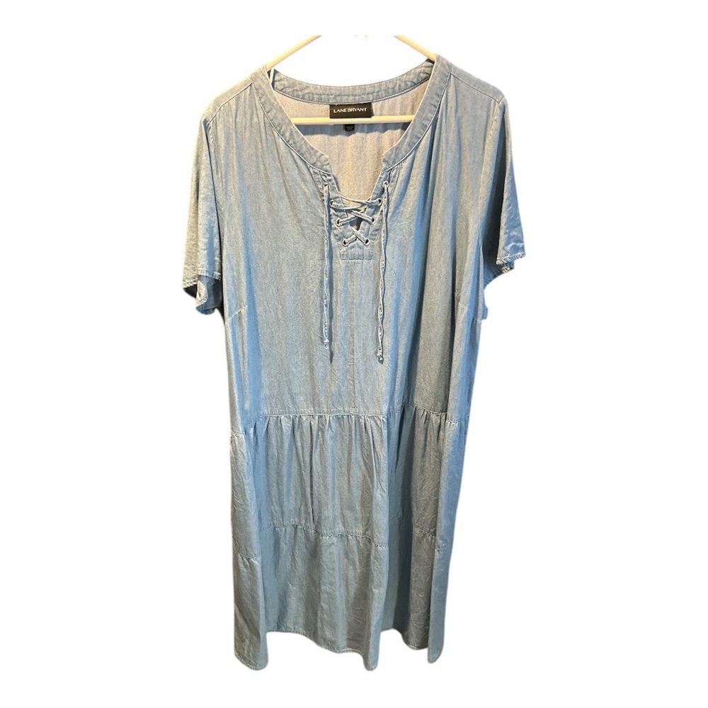 Blue Lace-Up Dress